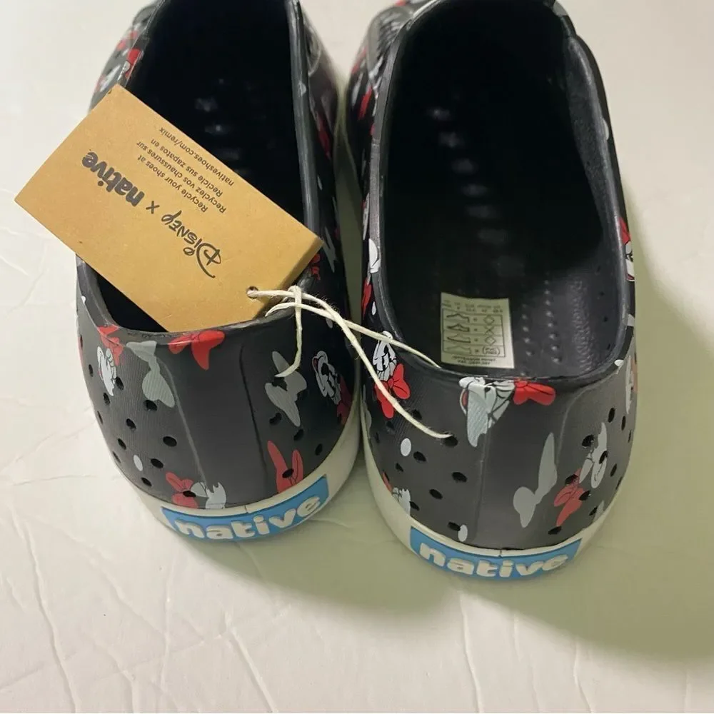 Disney Parks x Native Minnie Mouse Jefferson Shoes Black NWT M9 W11